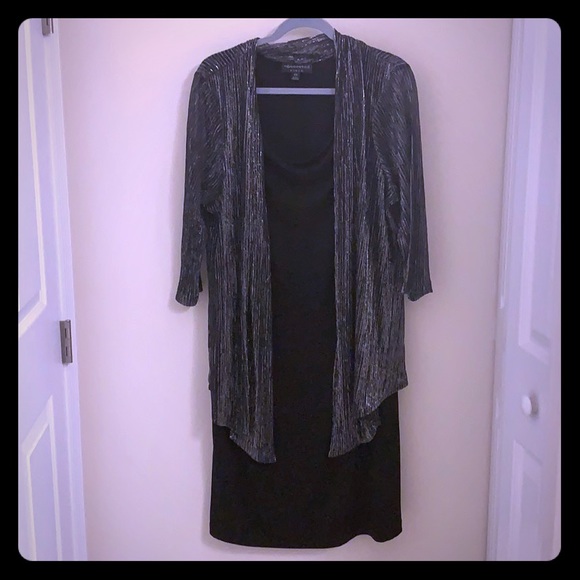 connected apparel Dresses & Skirts - 🔴5/$15 Connected Black Mock Jacket Dress 16W